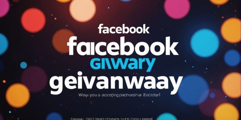 Facebook giveaway template with vibrant colors and engaging design