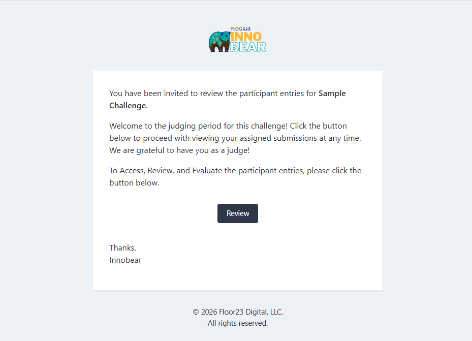 Reviewer sample Email invitation